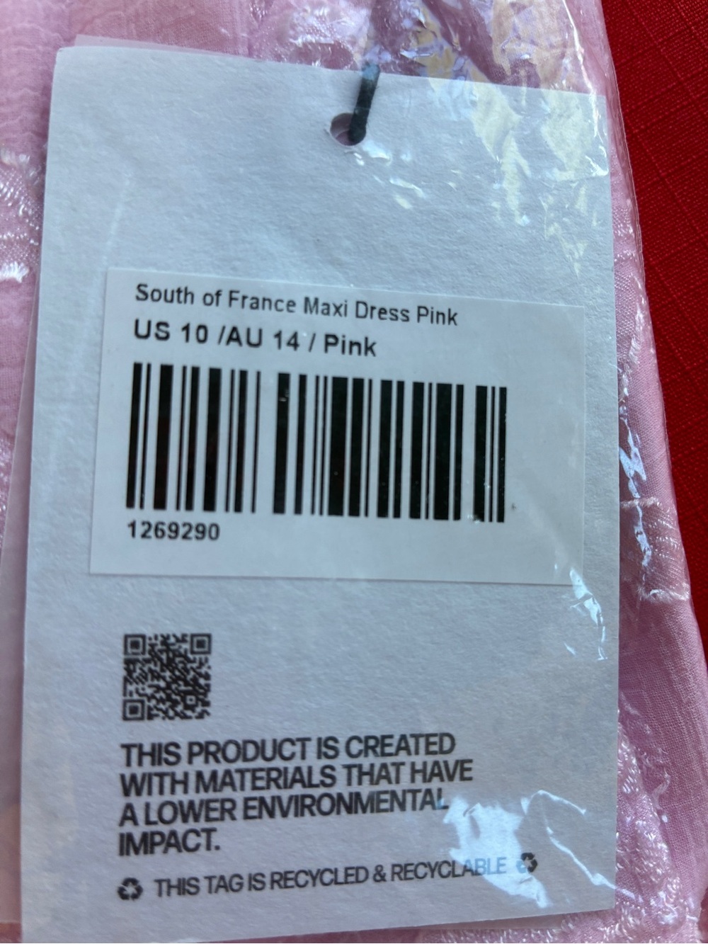 Princess Polly South Of France Maxi Dress Pink Size 10 Retail $99 - Picture 9 of 13